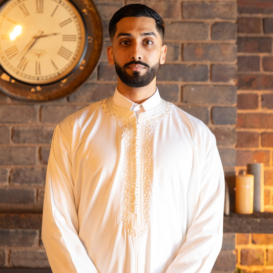 Pure White Moroccan Kaftan