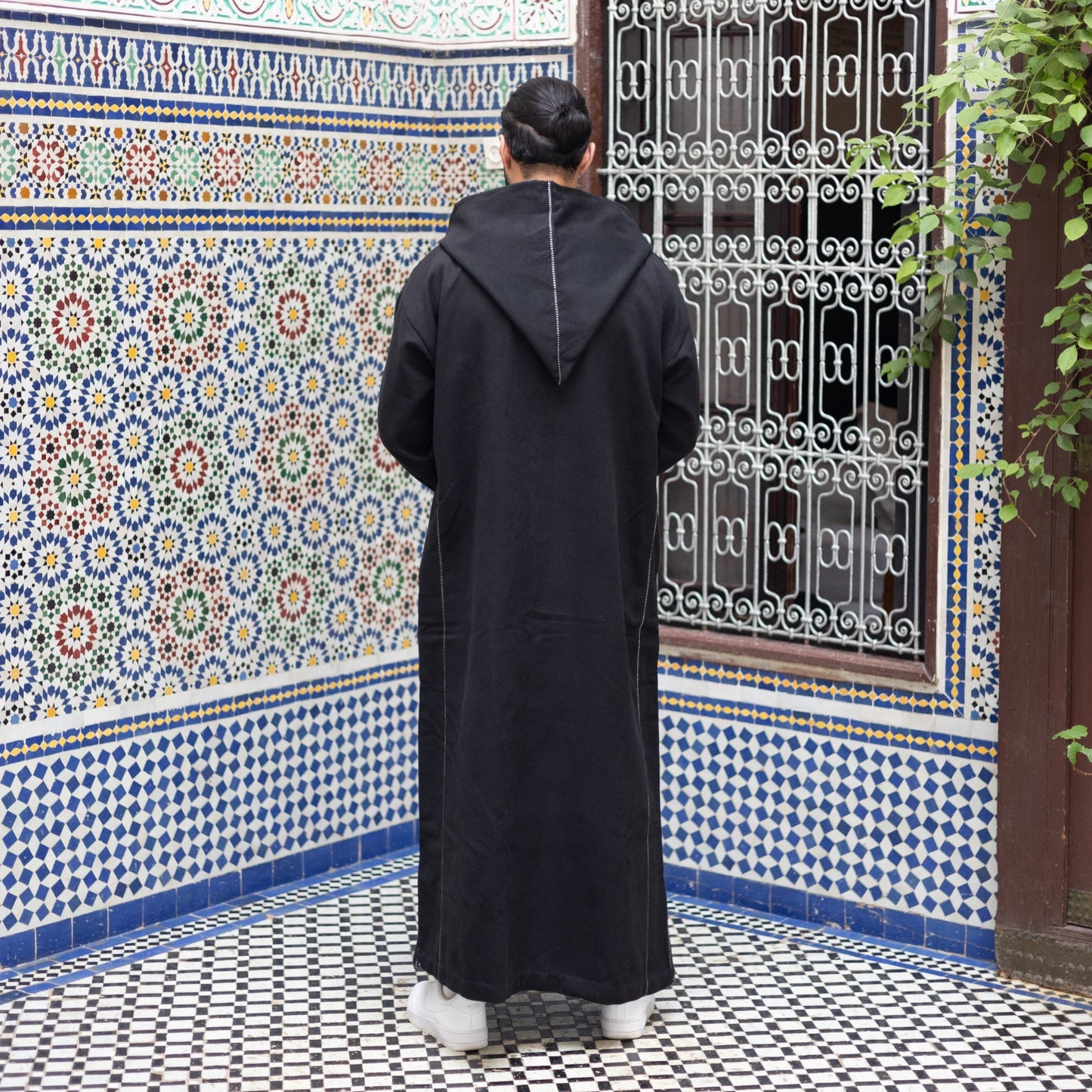 Black Luxe Moroccan Thobe