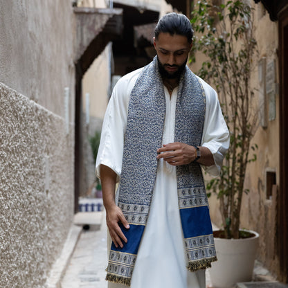 Luxe Blue Egyptian Shawl