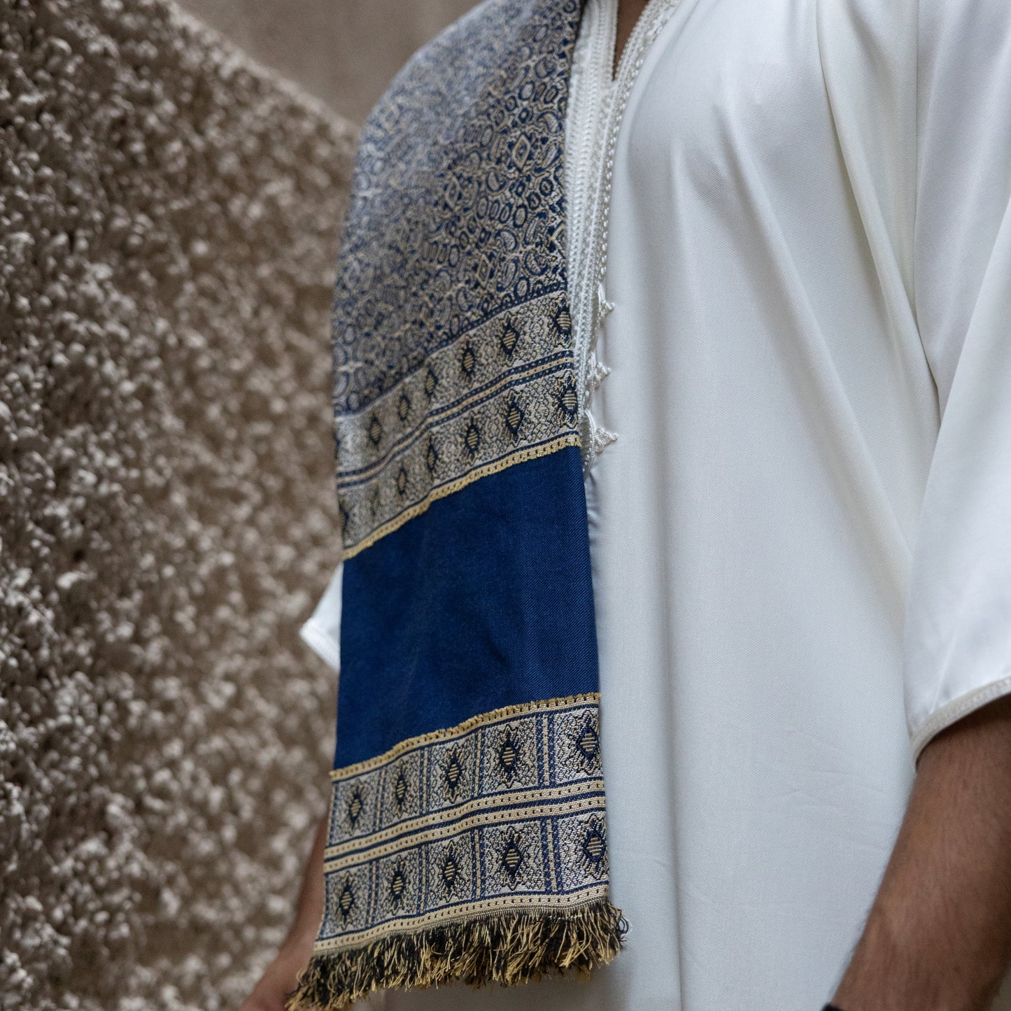 Luxe Blue Egyptian Shawl