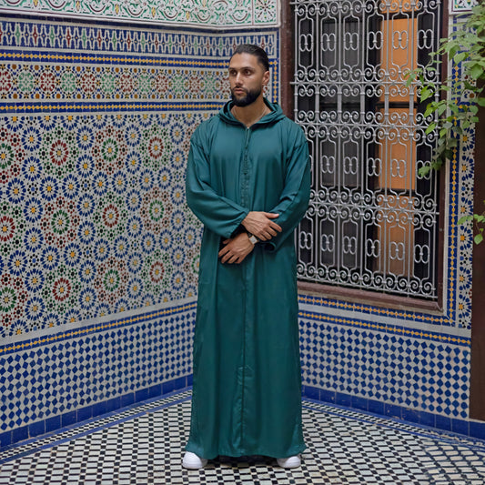 Green Fez Moroccan Djellaba