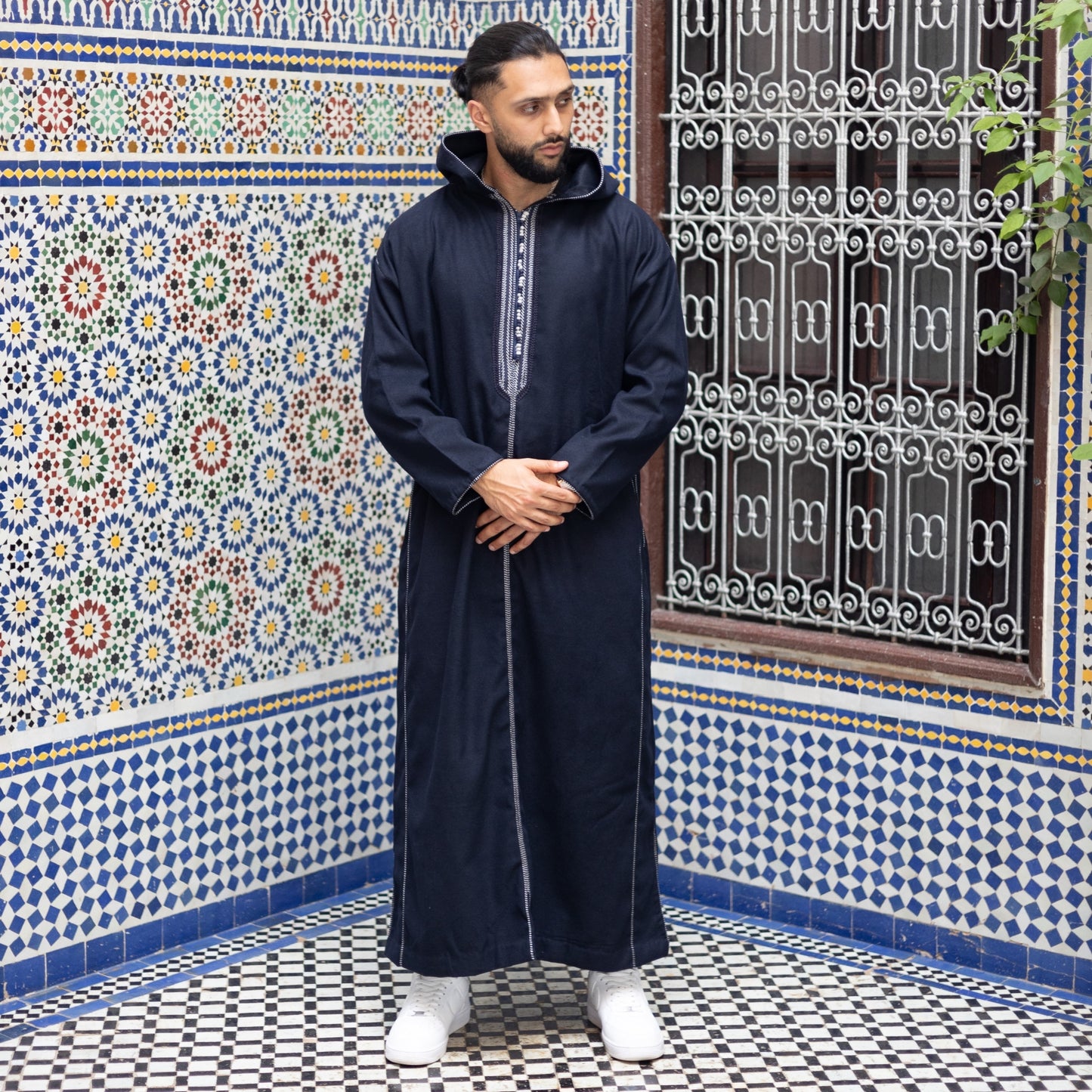 Navy Luxe Moroccan Thobe