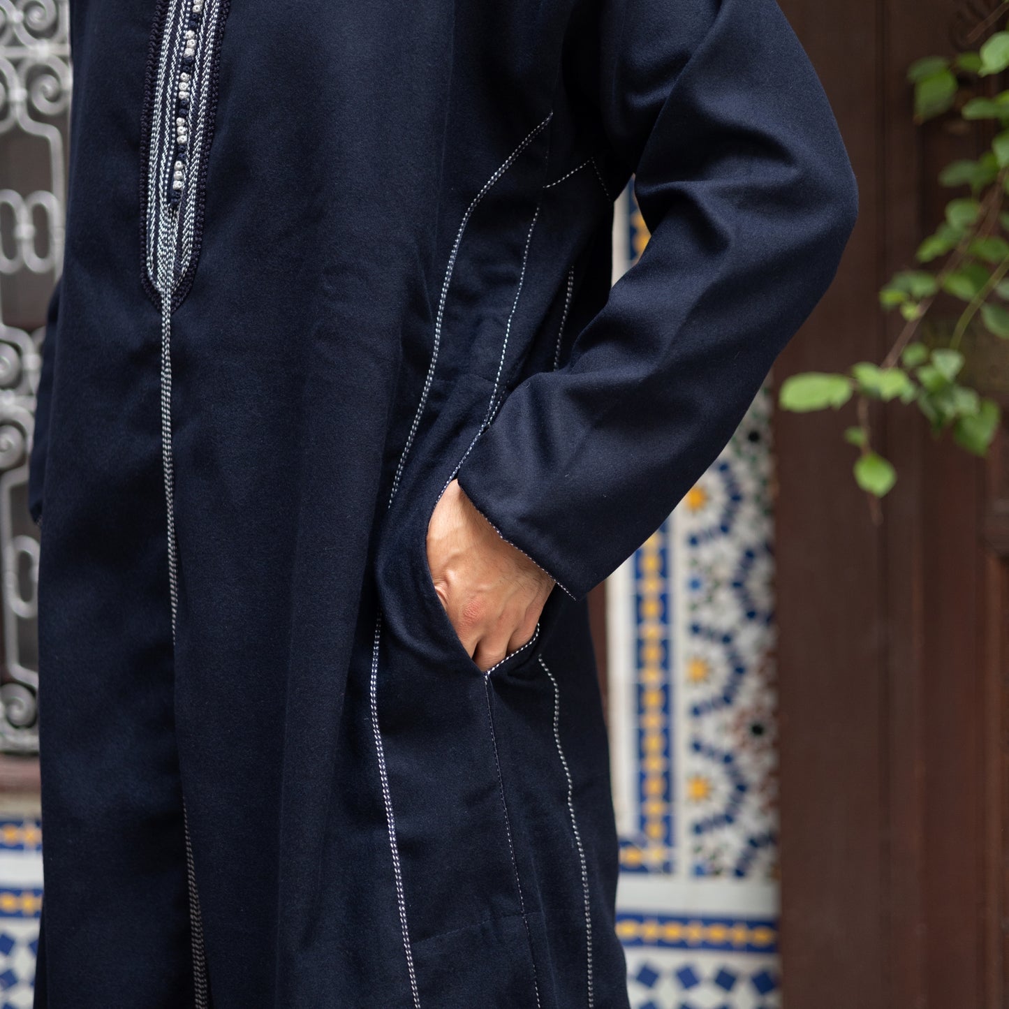 Navy Luxe Moroccan Thobe