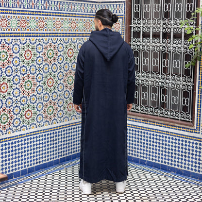 Navy Luxe Moroccan Thobe